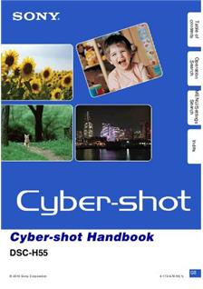 Sony Cyber-shot H55 manual. Camera Instructions.
